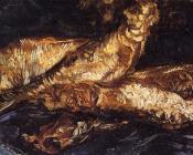 文森特威廉梵高 - 腌熏鲱鱼的静物